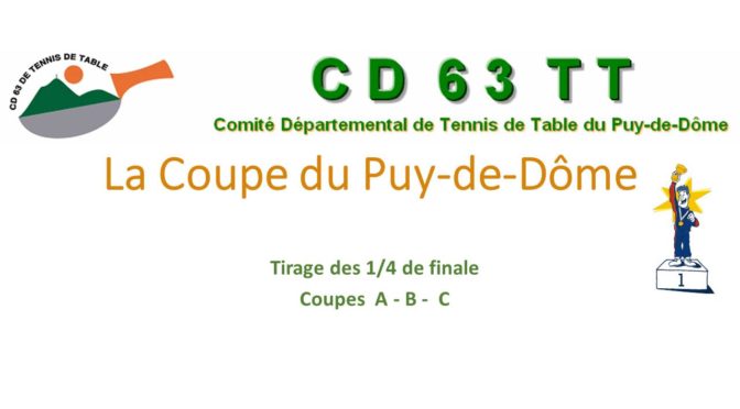 Coupe du Puy-de-Dôme – Tirage des 1/4 de finales
