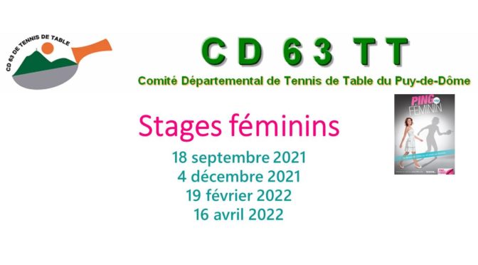 Stages Féminins