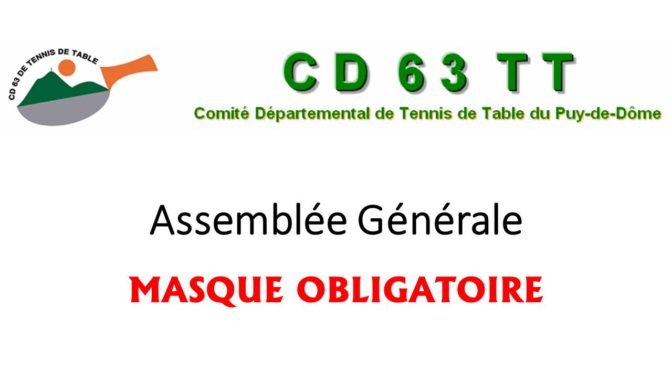 Assemblée Générale CD 63 TT