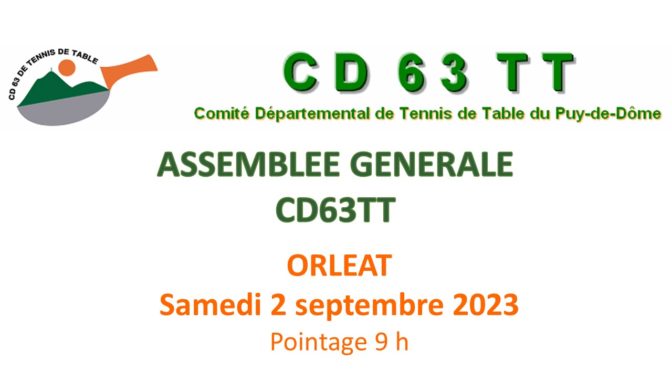 ASSEMBLEE GENERALE DU CD63TT